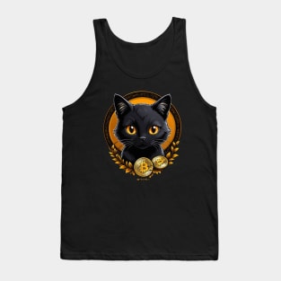 Bitcoin black cat Tank Top